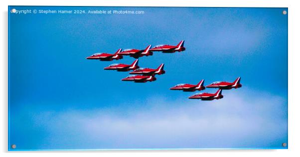 Red Arrows Formation Acrylic by Stephen Hamer