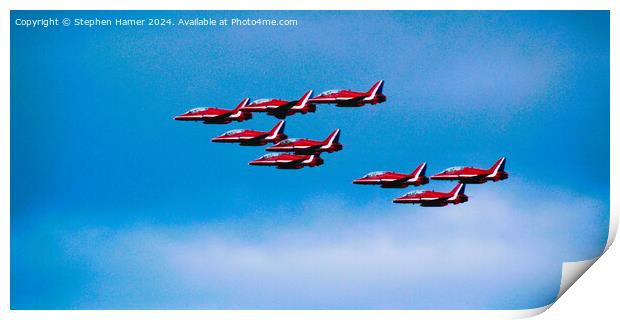 Red Arrows Formation Print by Stephen Hamer
