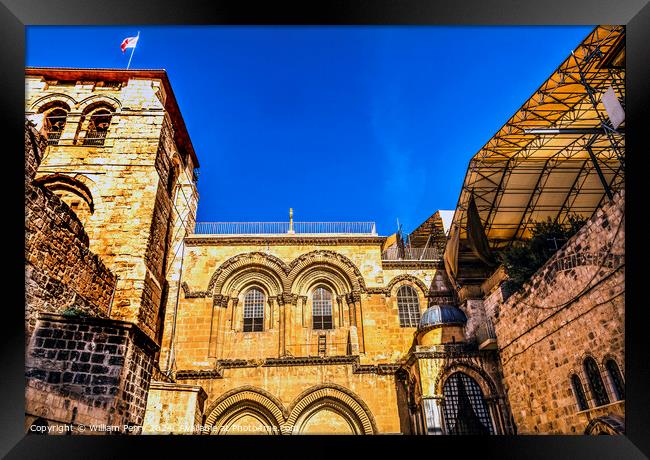 Church of the Holy Sepulchre Jerusalem Israel  Framed Print by William Perry
