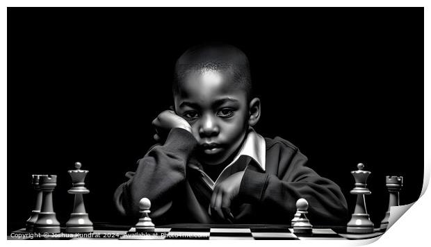 Playing chess Print by Joshua Kundrat