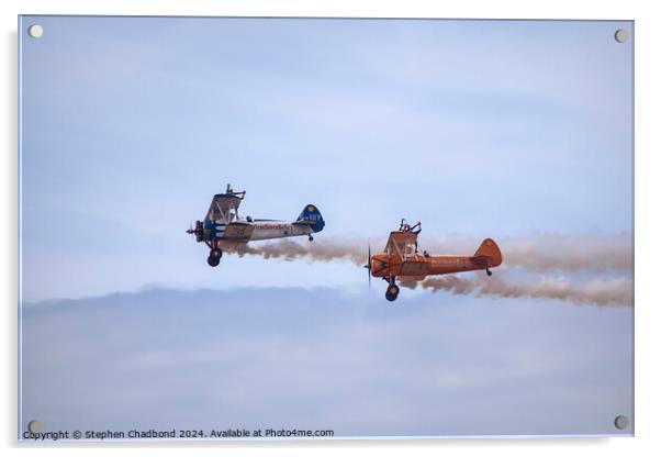 Wing walkers Acrylic by Stephen Chadbond