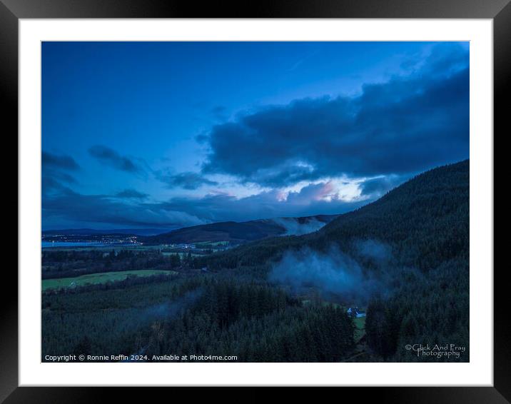 Blue Hour Looking Towards Sandbank Framed Mounted Print by Ronnie Reffin