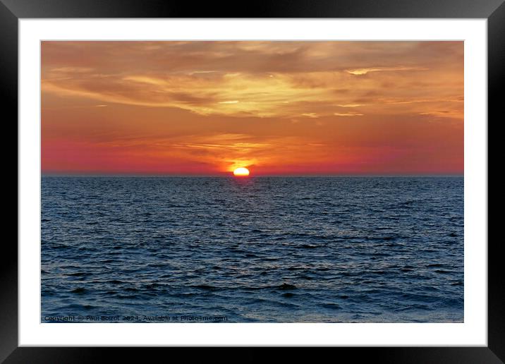 Sunset at Choklaka beach, Patmos 3 Framed Mounted Print by Paul Boizot