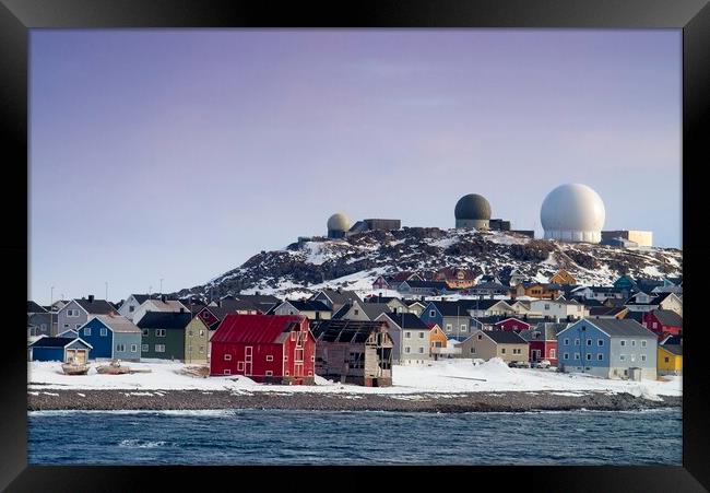 Vardo and Globus Radar Norway Framed Print by Martyn Arnold