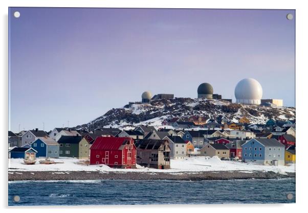 Vardo and Globus Radar Norway Acrylic by Martyn Arnold