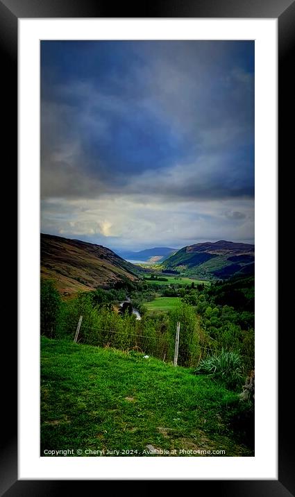 Overlook Loch Maree Ullapool Framed Mounted Print by Cheryl Jury