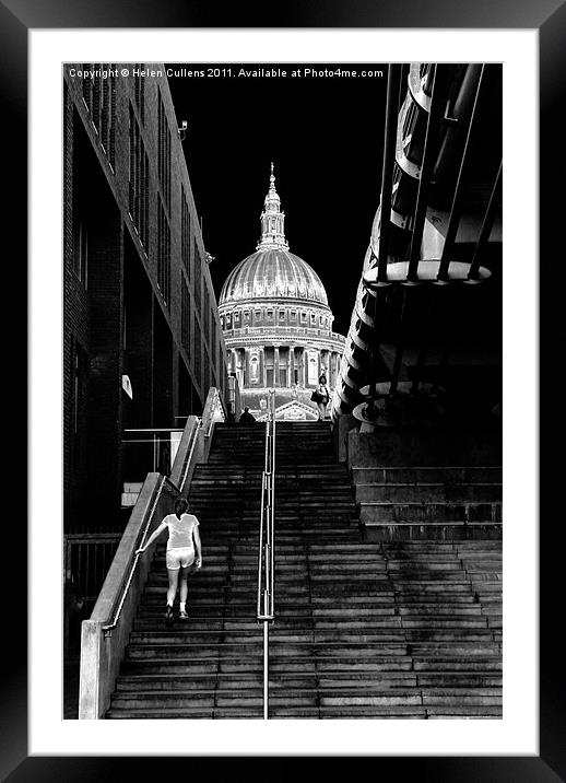 STEPS TO ST PAULS Framed Mounted Print by Helen Cullens