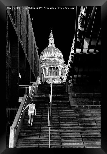 STEPS TO ST PAULS Framed Print by Helen Cullens