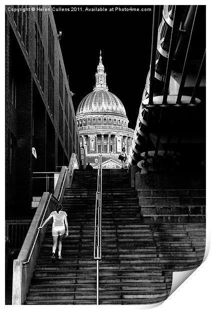 STEPS TO ST PAULS Print by Helen Cullens