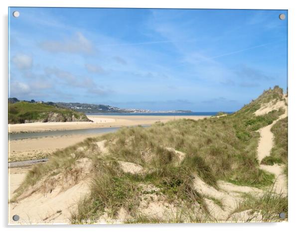 Hayle Towans Acrylic by Beryl Curran