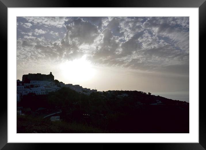 Monastery on Patmos, evening 1 Framed Mounted Print by Paul Boizot