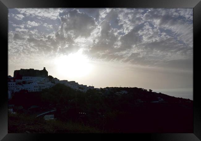 Monastery on Patmos, evening 1 Framed Print by Paul Boizot