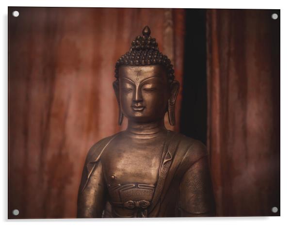 Brass Buddha  Acrylic by Victor Burnside