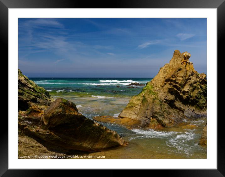 Jagged rocks 1 Framed Mounted Print by Dudley Wood