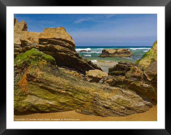 Jagged rocks 2 Framed Mounted Print by Dudley Wood