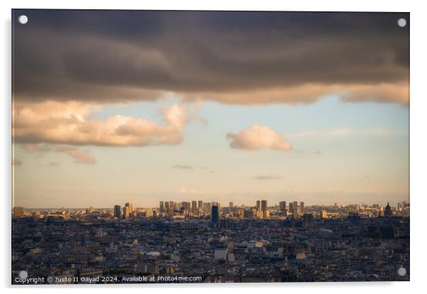 Paris Citycape Acrylic by Justo II Gayad