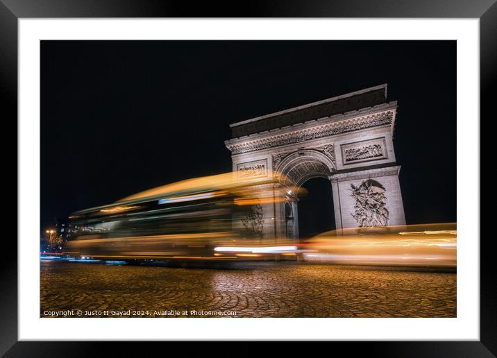 Arc de Triomphe, Paris France Framed Mounted Print by Justo II Gayad