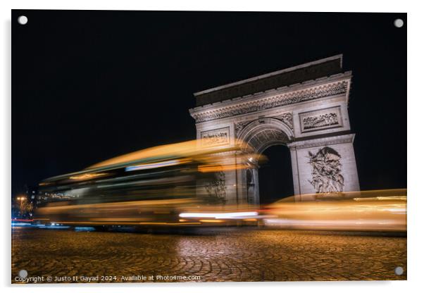 Arc de Triomphe, Paris France Acrylic by Justo II Gayad