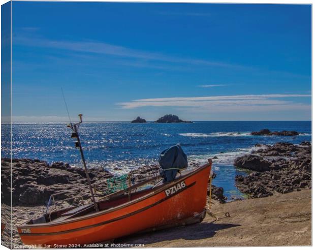 Priest Cove Cornwall  Canvas Print by Ian Stone