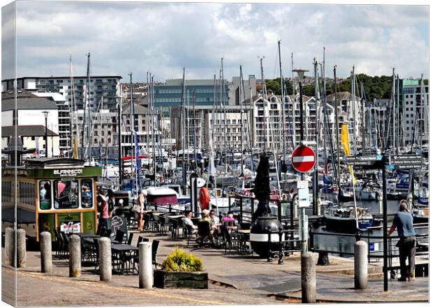 Plymouth Harbour Canvas Print by Bryan 4Pics