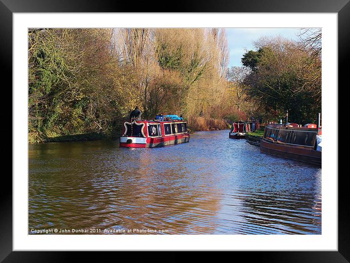 Chesterfield Canal Cruising Framed Mounted Print by John Dunbar