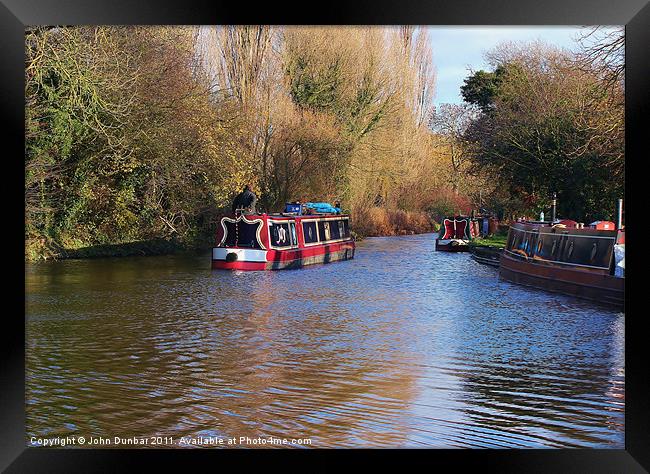 Chesterfield Canal Cruising Framed Print by John Dunbar