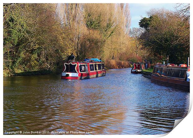 Chesterfield Canal Cruising Print by John Dunbar