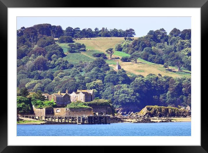 Drake's Island, Plymouth Hoe Framed Mounted Print by Bryan 4Pics