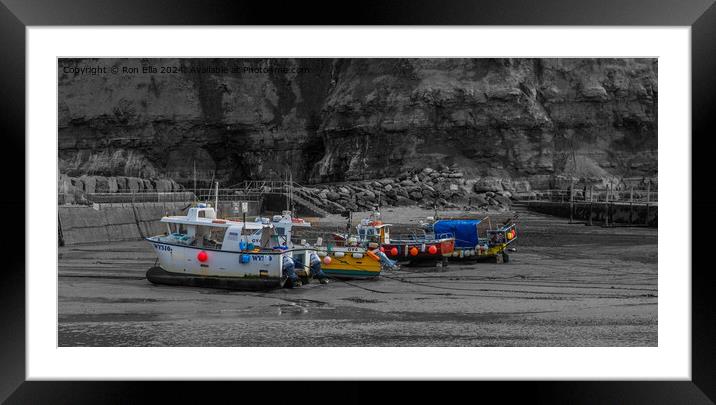 Staithes 3 Framed Mounted Print by Ron Ella
