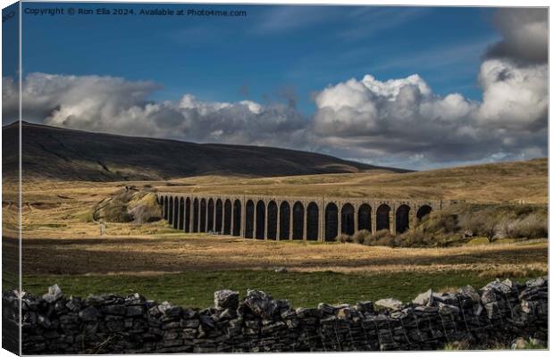 The VIew of Ribblehead  Canvas Print by Ron Ella