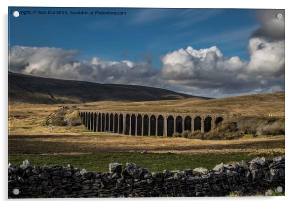 The VIew of Ribblehead  Acrylic by Ron Ella