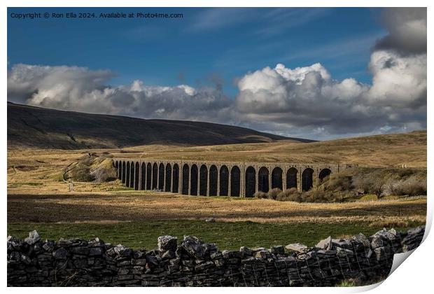 The VIew of Ribblehead  Print by Ron Ella