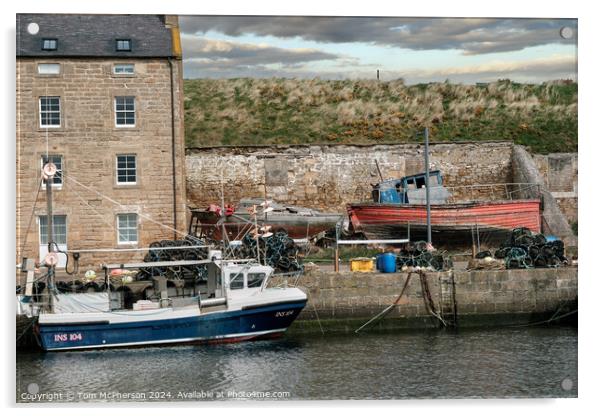 Burghead Harbour View Acrylic by Tom McPherson