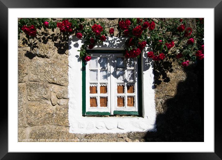 Cottage window Framed Mounted Print by Keith Wileman