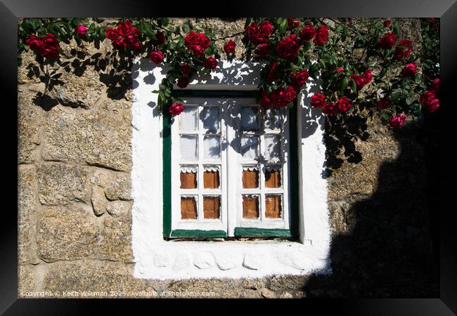 Cottage window Framed Print by Keith Wileman