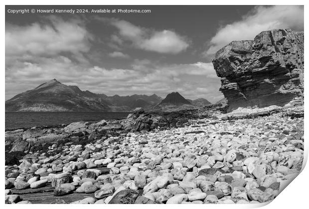 The Cuillins from Elgol, Isle of Skye, Scotland Print by Howard Kennedy