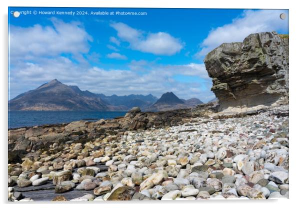 Cuillins from Elgol, Isle of Skye Scotland Acrylic by Howard Kennedy