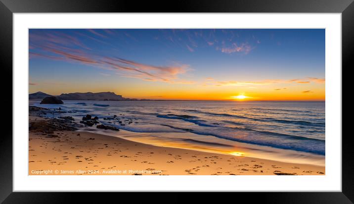 Alcudia Beach Majorca, Spain At Sunrise  Framed Mounted Print by James Allen