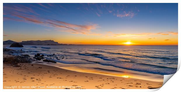Alcudia Beach Majorca, Spain At Sunrise  Print by James Allen
