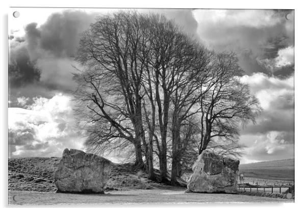 Avebury Stones Acrylic by Mark Godden