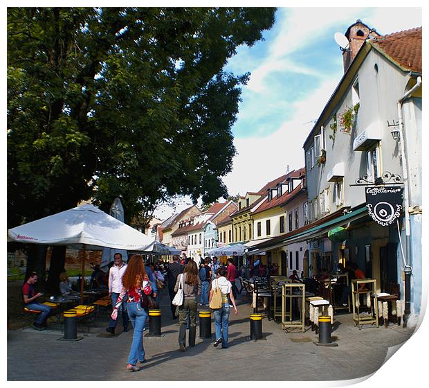 ZAGREB OLD TOWN Print by radoslav rundic