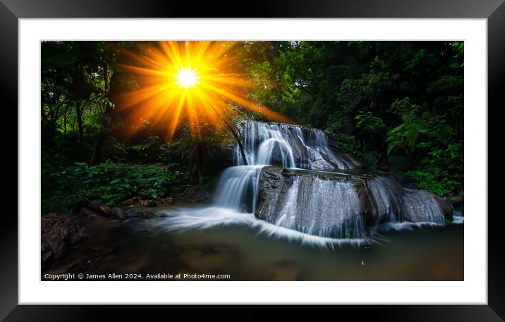 The Secret WaterFall Framed Mounted Print by James Allen
