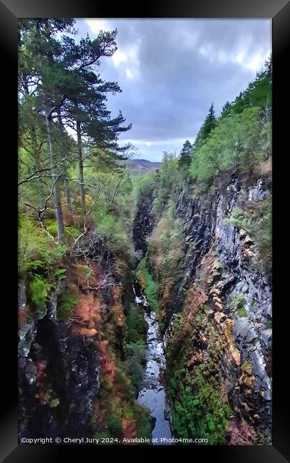 Corrieshalloch Gorge Framed Print by Cheryl Jury