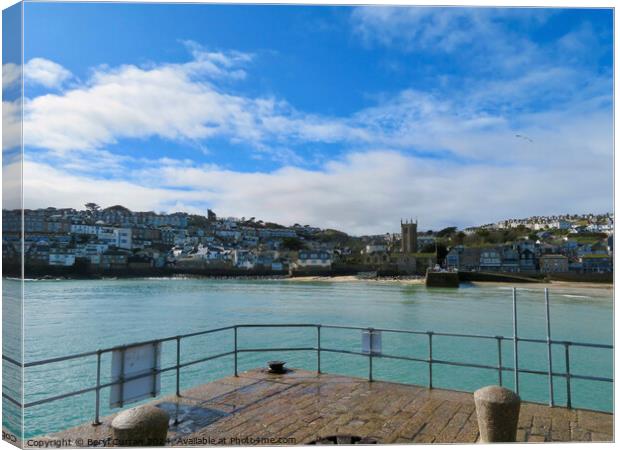 End of the Pier St Ives Canvas Print by Beryl Curran