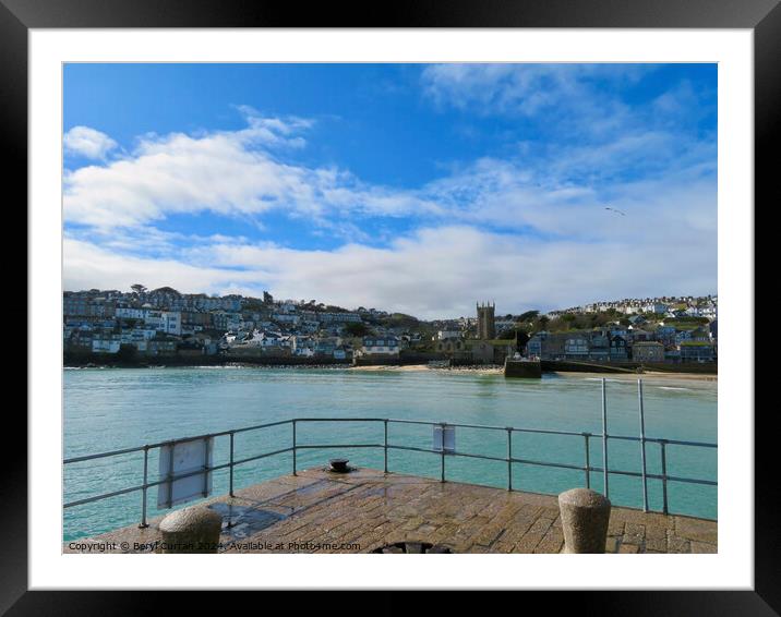 End of the Pier St Ives Cornwall  Framed Mounted Print by Beryl Curran