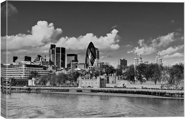 City of London from Tower Bridge Canvas Print by Gary Eason