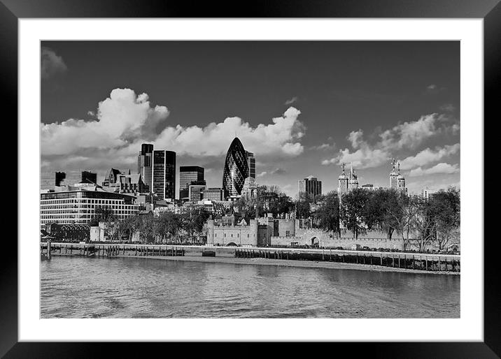 City of London from Tower Bridge Framed Mounted Print by Gary Eason
