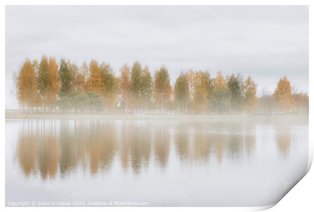 Autumn Reflections at Rovaniemi, Finland Print by Justo II Gayad