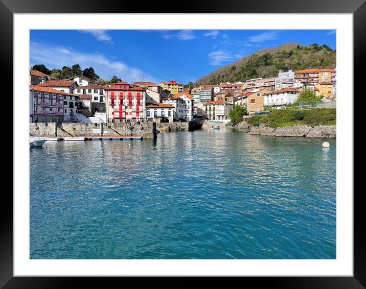 Beautiful view of the port of Mundaka, Spain Framed Mounted Print by Lensw0rld 