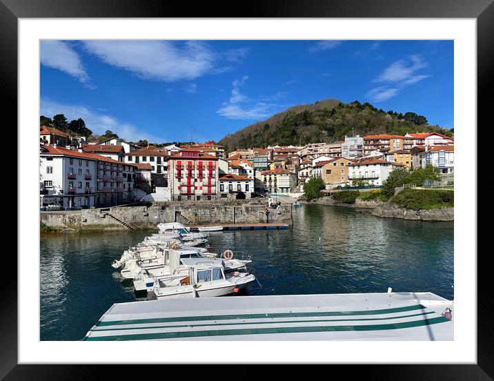 Beautiful view of the port of Mundaka, Spain Framed Mounted Print by Lensw0rld 